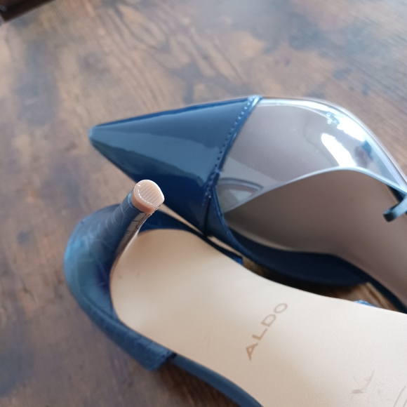 Aldo Moonglow Blue Print Pointed Pumps - Picture 8 of 9